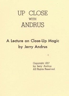 (image for) Jerry Andrus - Up Close With Andrus, a lecture on close-up magic