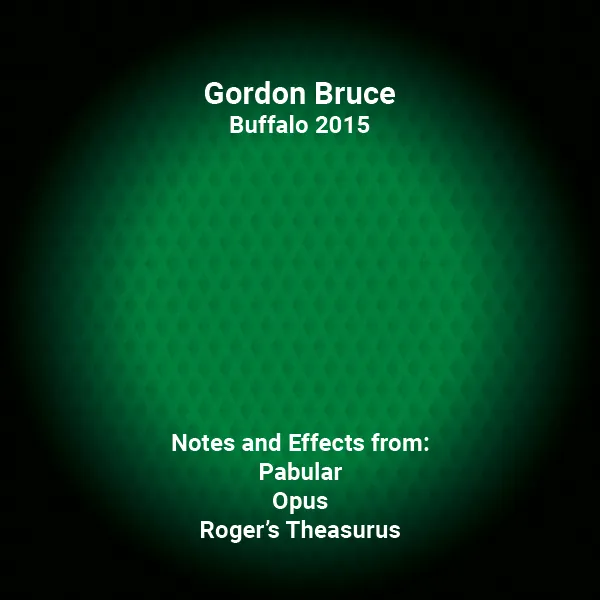 Gordon Bruce - Buffalo 2015 Lecture Notes