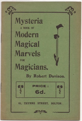(image for) Robert Davison - Mysteria, a book of modern magical marvels for magicians