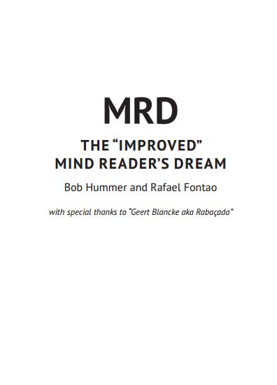 (image for) Bob Hummer - The Improved Mind Reader's Dream