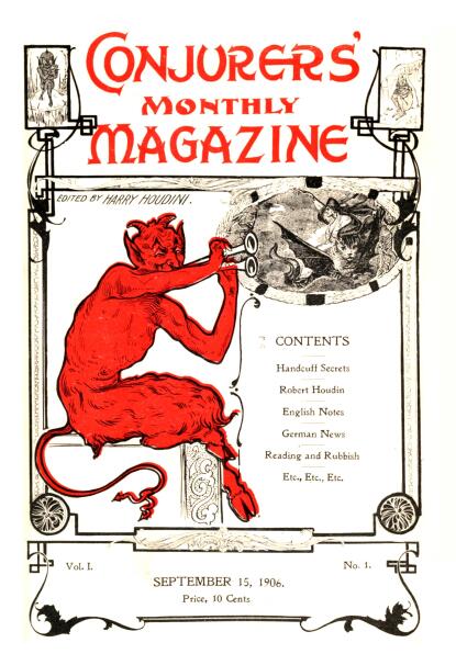 Harry Houdini - Conjurers Monthly Magazine All Volumes (1906 - 1908)