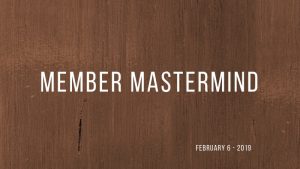 (image for) Conjuror Community Club - Member Mastermind (February 2019)