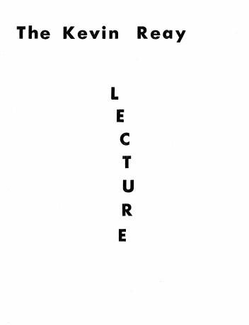 (image for) Kevin Reay - The Kevin Reay Lecture
