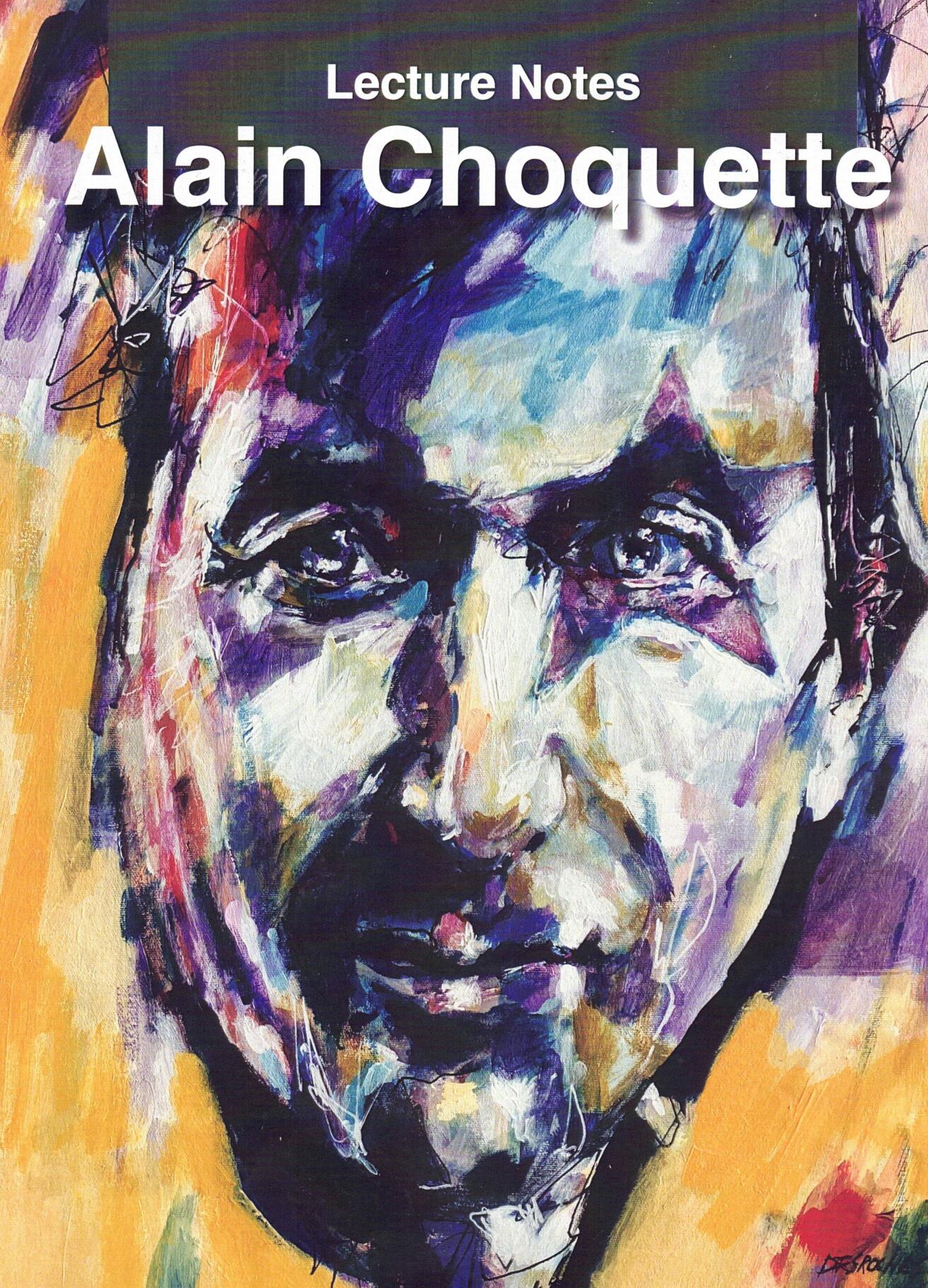 (image for) Alain Choquette - Lecture Notes 2023