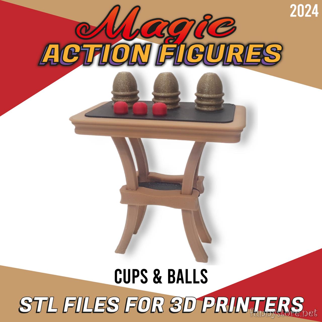 (image for) Cups & Balls - 3D Printable Action figure CREATIVITY LAB