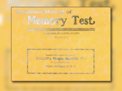 (image for) Samuel Shapiro - Simplified Method of Memory Test