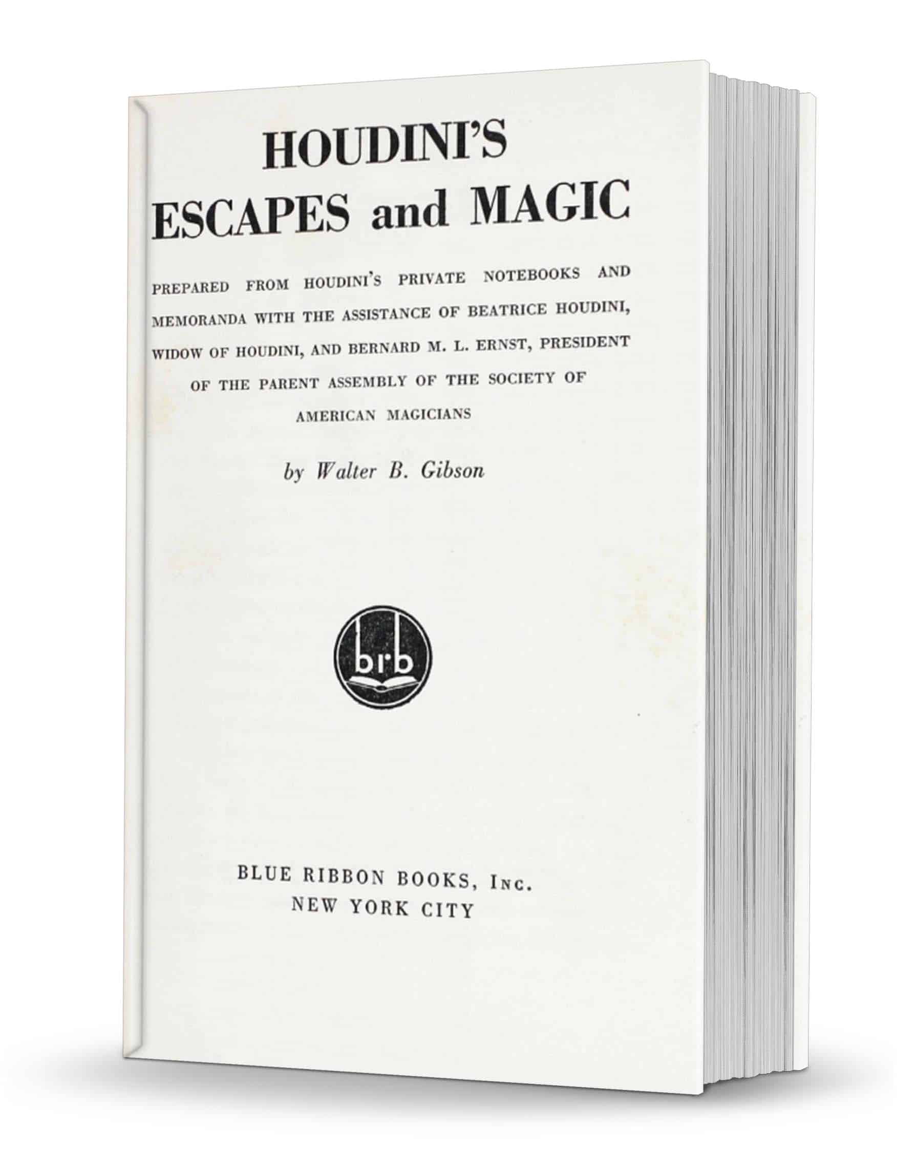 (image for) Walter B. Gibson - Houdini's Escapes and Magic
