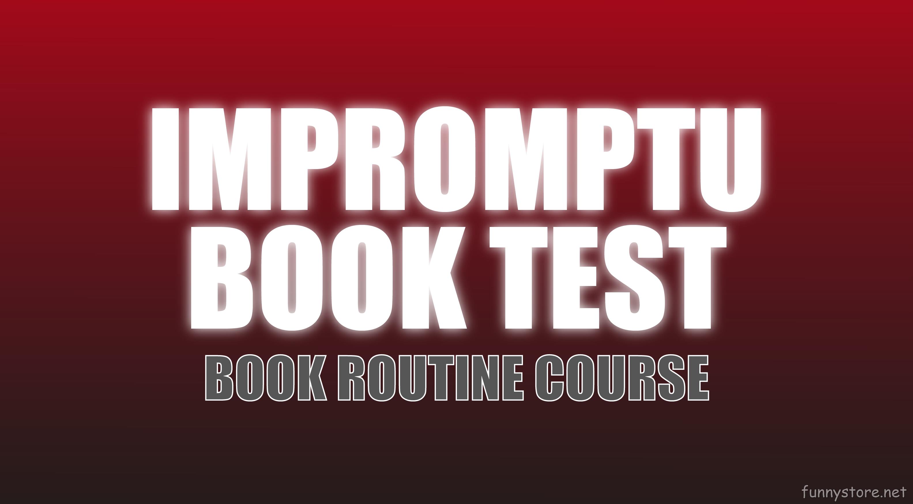 (image for) Michael O'Brien - Impromptu Book Test (Netrix)