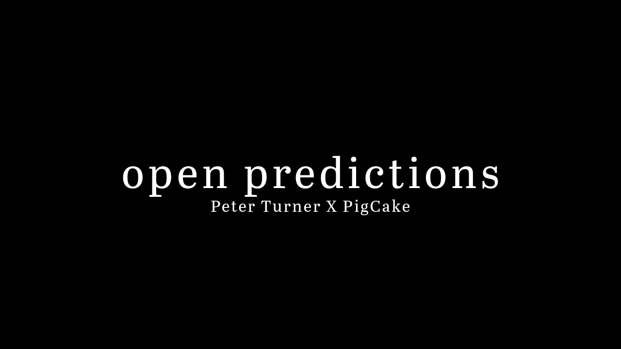 (image for) Peter Turner & Pigcake - Open Predictions
