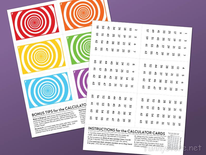 (image for) Ryan Pilling - Printable Calculator Cards