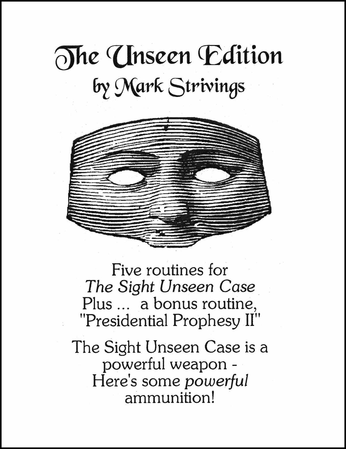 (image for) Mark Strivings - The Unseen Edition