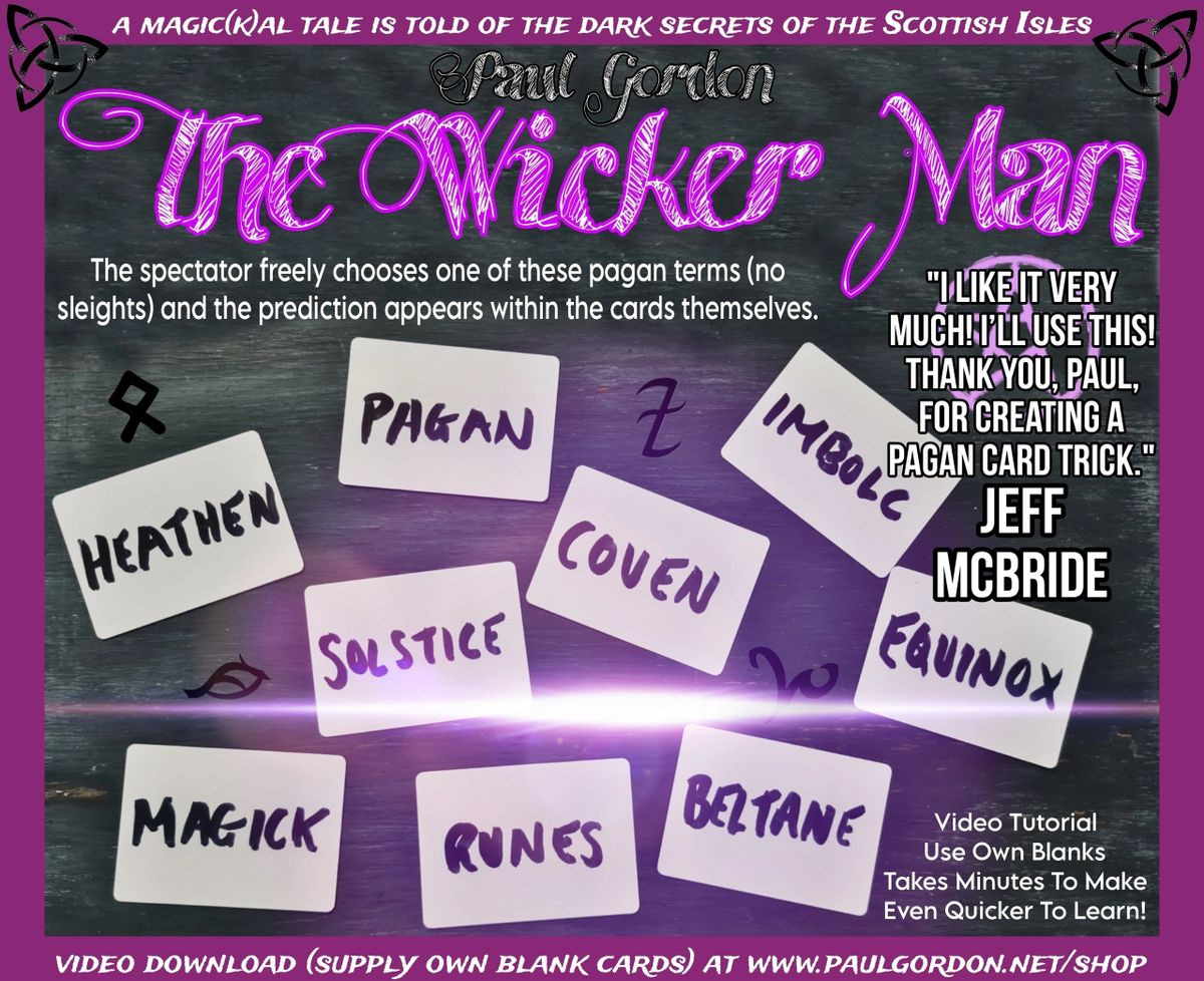 (image for) Paul Gordon's The Wicker Man - No Sleights, Examinable & Instant Reset