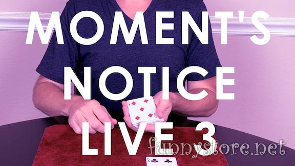 (image for) Cameron Francis - MOMENT'S NOTICE LIVE 3