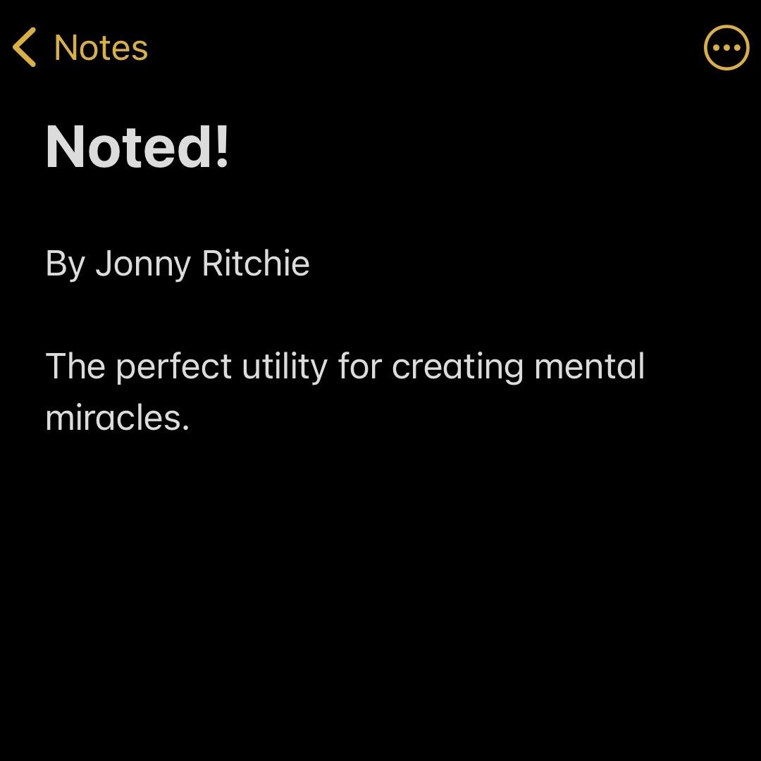 (image for) Jonny Ritchie - Noted!