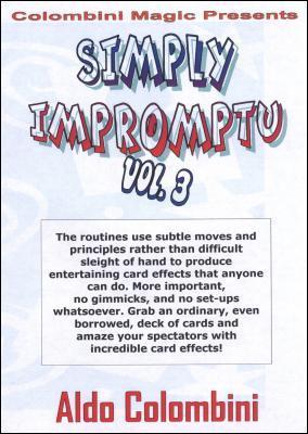 (image for) Aldo Colombini - Simply Impromptu Vol 3 (DVD)