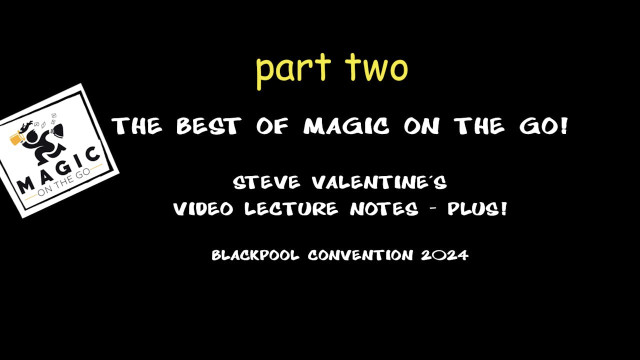 (image for) Steve Valentine - Blackpool Video Lecture 2024 - Part 2