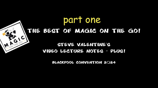 (image for) Steve Valentine - Blackpool Video Lecture 2024 - Part 1