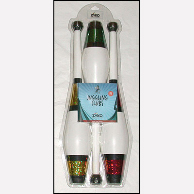 (image for) Zyko - Juggling Set (3 Decorated Clubs) Assorted Colors