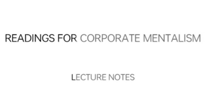 (image for) Matt Pulsar - Readings For Corporate Mentalism
