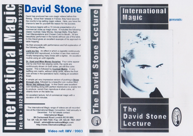 (image for) International Magic - The David Stone Lecture