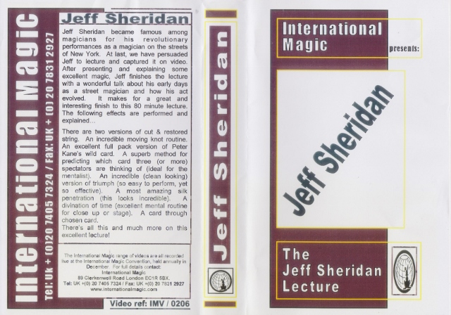 (image for) International Magic - The Jeff Sheridan Lecture