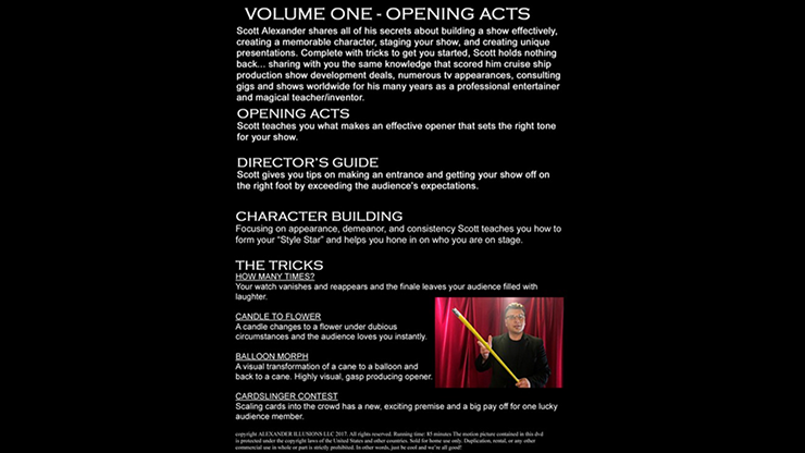 (image for) Scott Alexander - Standing Up on Stage Vol 1 Opening Acts (DVD)
